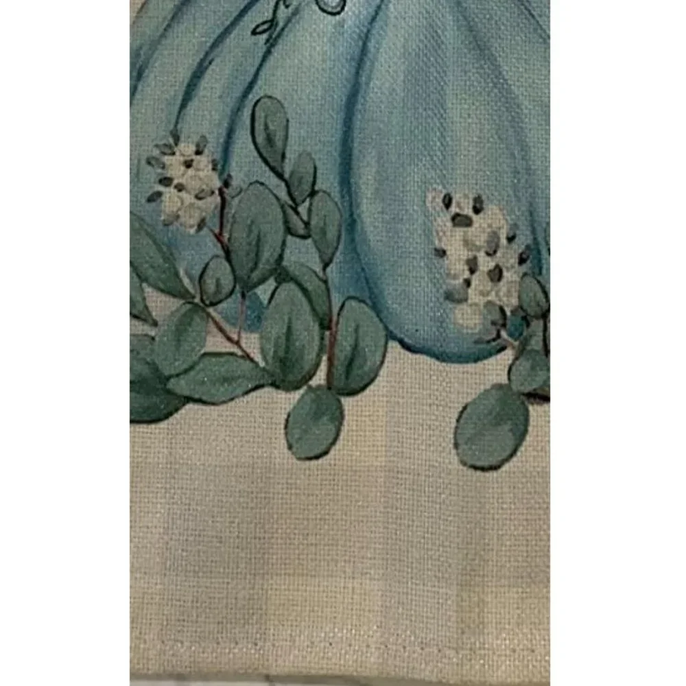 Pumpkin Table Runner Decorative Cloth Thanksgiving Decoration Blue Fall Decor